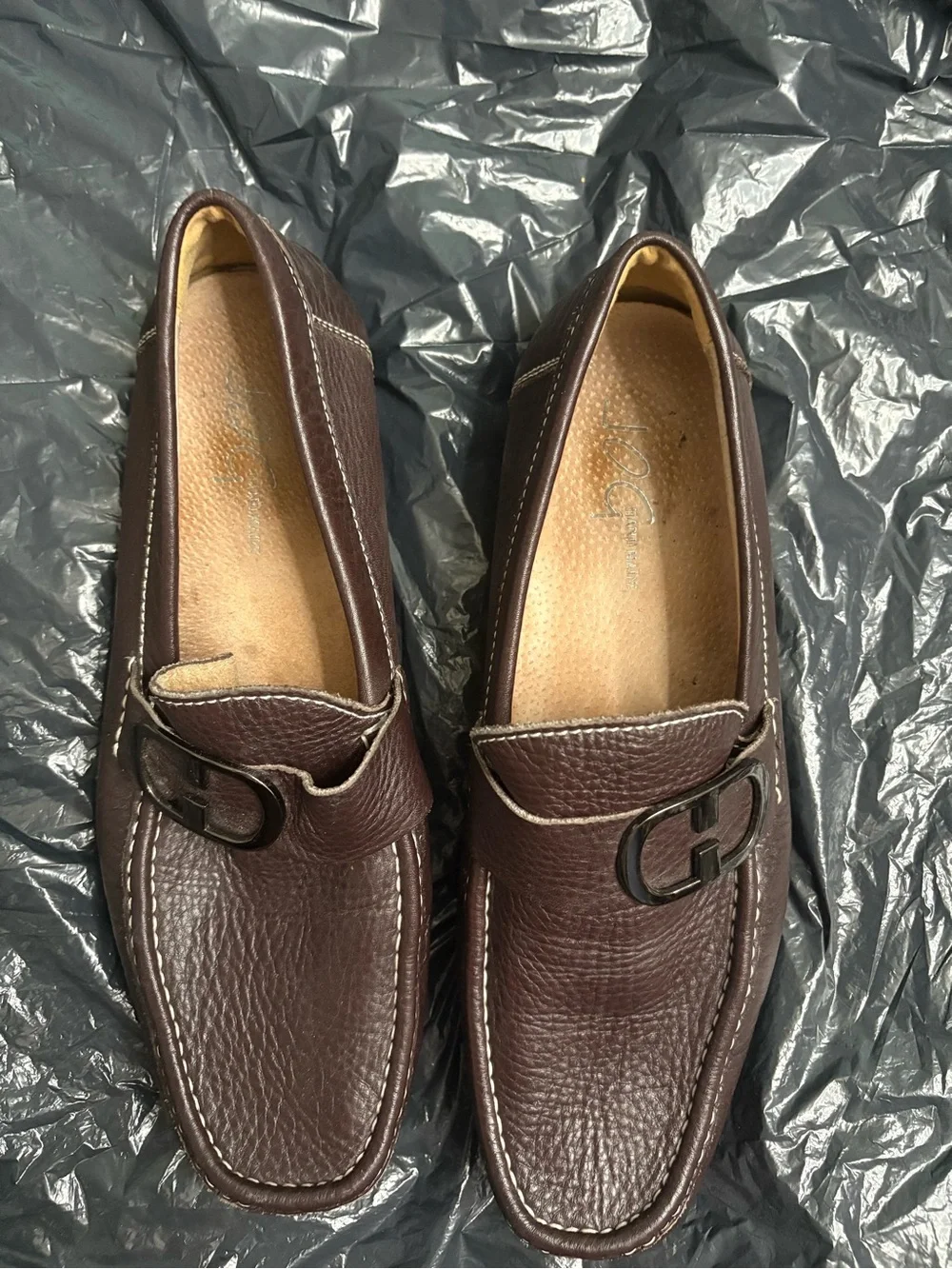 Men's Brown Leather Slip-On Loafers